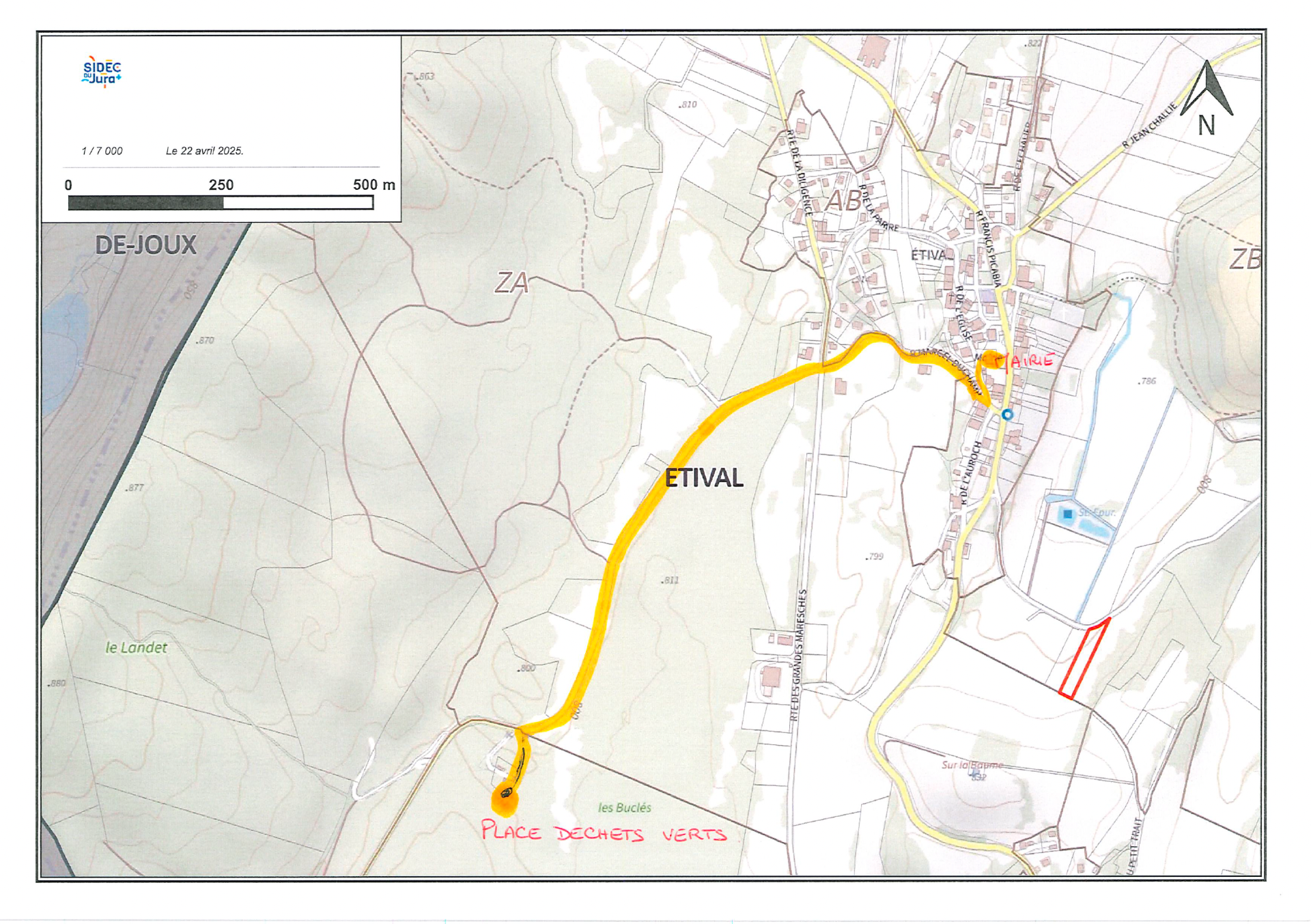 Place de déchets verts